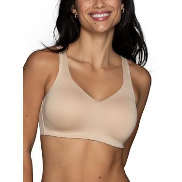 Imagem de Vanity Fair Sutiã feminino sem fio, tecidos macios e suaves, tamanho simples disponível P-3GG, bojo respirável - neutro, médio, Alças conversíveis - Neutro, M