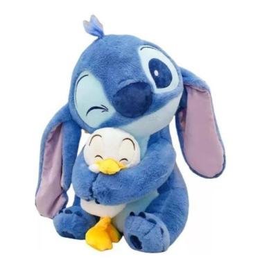Imagem de Brinquedo Bicho Pelúcia Stitch com Pato 30cm Antialérgico - MARCHETUTT