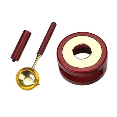 Imagem de Fancyes Kit de alça de carimbo de colher de forno de derretimento, ferramenta de selagem de envelope de colher de derretimento para convite de casamento, Conjunto de Alças de