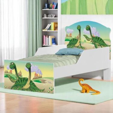 Imagem de Cama Infantil Tick Dinossauro Irmãos Com Colchão - Mais de Casa
