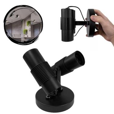 Imagem de Spot Sobrepor Basic Preto Para 2 E27 Lâmpadas Bivolt Avant