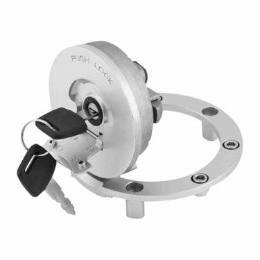 Imagem de Mingzhe Tampa Tampa do Tanque de Gasolina Chaves de Trava de Trava Premium Combustível CBR600RR CBR600F4 F4I Aço Inoxidável Silver Kit de Motocicletas Entusiastas Motocicleta