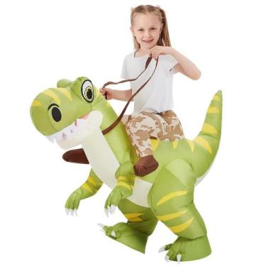 Imagem de Fantasia de dinossauro inflável GOOSH para crianças de Halloween de 4 
