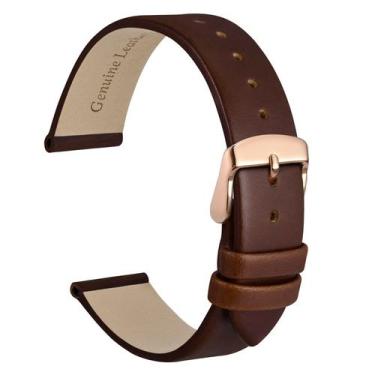 Imagem de Pulseira de relógio WOCCI Elegant Genuine Leather 14 mm de largura