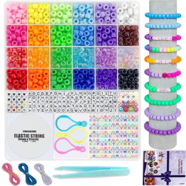 Imagem de Kit de fabricação de pulseiras YMSDZHL 1000 unidades com 24 cores por 