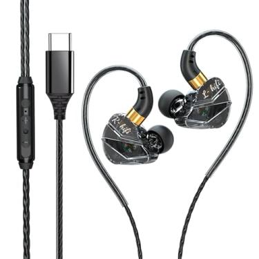 Imagem de KASOTT Fones de ouvido USB C para Samsung Galaxy S24 S23 Ultra S22 S21, graves profundos, com microfone, controle de volume, fones de ouvido com fio para iPhone 16 15 Pro Max, OnePlus 12 11