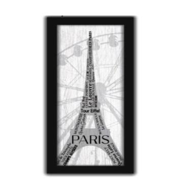 Imagem de Quadro Decorativo Paris Torre Eiffel 60cm Moldura Canvas