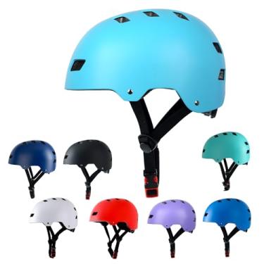 Imagem de Capacete de bicicleta 3 tamanhos para adolescentes, crianças, jovens, adultos, Bavilk capacete de skate ajustável, multiesportivo, ciclismo, patinação, patins, patins em linha, patins para meninas