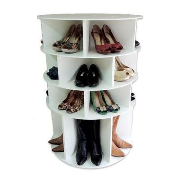 Imagem de Sapateira Giratória Com Divisória Para Botas 1.05m Branca - Multidecor
