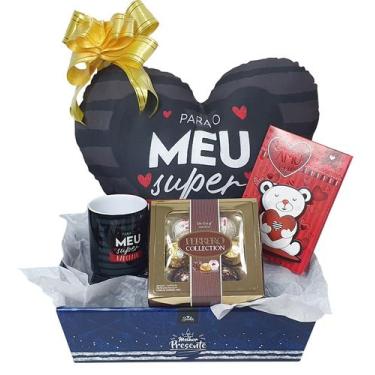 Imagem de Kit De Presente Almofada Caneca Chocolate Cesta De Amor - Presentes Me