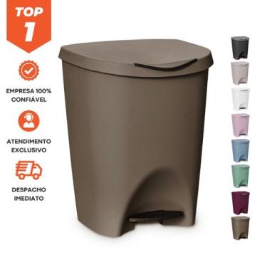 Imagem de Lixeira Escritorio Cozinha Banheiro C/ Pedal 7,5l Plast. - Usual Utili
