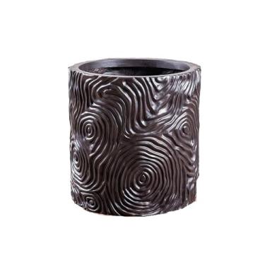 Imagem de Vasos de plantas Vaso de flores luxo vintage com luz arte, grande, para casa, chão, shopping, decoração para sala estar, vaso plantas(Preto)