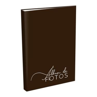 Imagem de Álbum de Fotos Pocket Capa Dura Marrom 40 Fotos 10x15 cm 20 Folhas com Rebites Niquelados