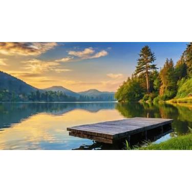 Imagem de Quadro Decorativo com Estampa Beautiful Mountains Landscape Along Gravel Road Carretera 50 x 50 Vinil 3 unidades