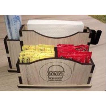 Imagem de Porta Guardanapo e Sachê em MDF - 5 Unidades - LENOBRE