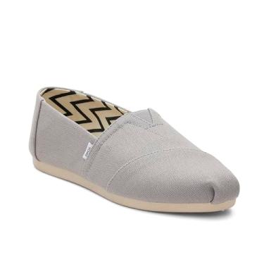 Imagem de TOMS Mocassim feminino Alpargata Wide, Lona de algodão reciclado cinza Drizzle, 5.5 Wide
