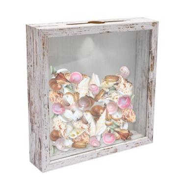 Imagem de Shadow Box Frame Graduation Mall Top Loading 20x20cm branco - Graduati