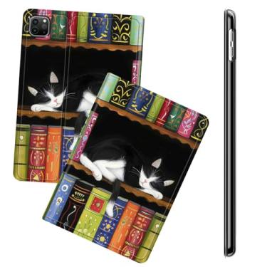 Imagem de RWUTYTIUL Capa protetora inteligente à prova de choque para iPad Pro de 11 polegadas M4 2024 5ª geração (A2836/A2837/A3006), prateleira de livros