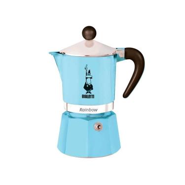 Imagem de Cafeteira Italiana Bialetti Rainbow Em Alumínio 3 Xícaras Azul