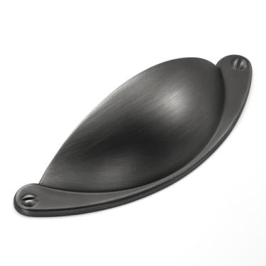 Imagem de Z7.C64 Hestia Hardware Gabinete Hardware Bin Cup Puxador de gaveta - 2,5" (64 mm) Hole Centers, Pacote com 10, Overall Length 4.05", 2.5" Center-to-Center, Antique Silver