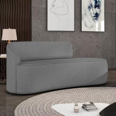 Imagem de Sofá 4 Lugares Orgânico 220 cm Morgan Linho Grafite - D Rossi