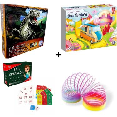 Imagem de Kit Jogo Educativo Quebra Cabeça Infantil Brinquedo Pedagógico