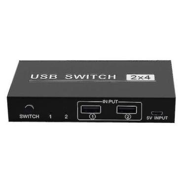Imagem de Conjuntos de acessórios de computador 2x4 usb switch 2 portpcs compart