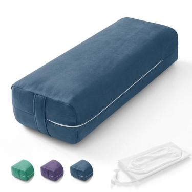 Imagem de Almofada Yoga Bolster Restauradora Wellsin com capa lavável