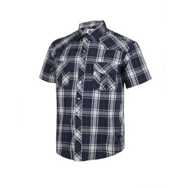 Imagem de Camisas masculinas Western Cowboy Pearl Pearl Snap, manga curta, casua