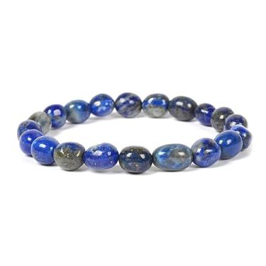 Imagem de Justinstones Pulseiras elásticas de pedras preciosas naturais de cristal curativo de 8 mm de forma livre com contas de seixos Reiki Yoga Ansiedade 16,5 cm, Cristal Pedra preciosa, Quartzo