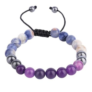 Imagem de Pulseira Antiálcool, Pulseira Deixar Beber Álcool Ajustável Joias Missangas Sobriedade para Mulher e Homem Presentes Alívio Stress e da Ansiedade