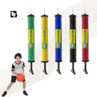 Imagem de Bomba de Ar Manual Com Bico De Metal Para Encher Bola De Futebol Vôlei
