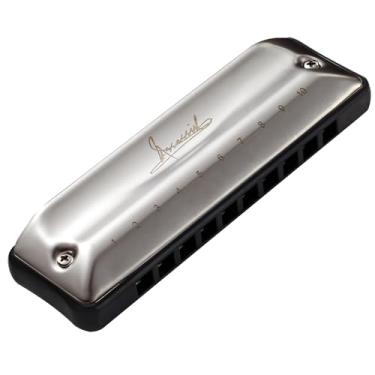 Imagem de JDR Blues Harmonica Chave de PC Harpas para Adultos Crianças Profissionais Iniciantes Mini Órgão de Boca com Estojo Acessórios de Guitarra 10 Furos 20 Tons | Assassino Sem Revestimento Aço Inoxidável