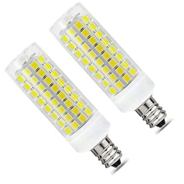 Imagem de Lâmpadas LED Hansang de 7 watts, lâmpada de candelabro de base pequena E12, 650 lúmens, luz do dia branca 6000K, regulável, lâmpadas de ventilador de teto (pacote com 2)