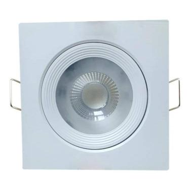 Imagem de 2X Spot Led Embutir Quadrado Mr16 5W 3000K Amarelo Bivolt Ki