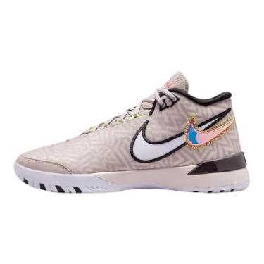 Imagem de Tênis de basquete Lebron NXXT Gen AMPD (FJ1566-101, marrom claro/azul-petróleo lavado/dourado metálico), Platinum Violeta/Ametista/Magic Ember/Off Noir, 44