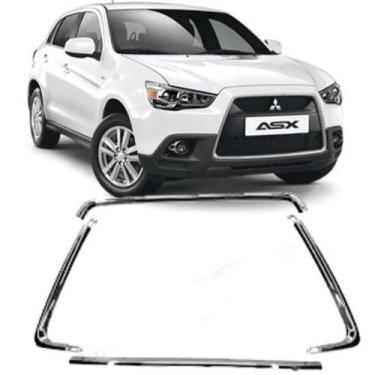 Imagem de Friso cromado parachoque dianteiro asx 2010 a 2012 importada - HD