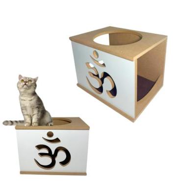 Imagem de Nicho Zen Para Gatos MDF Resistente Montado Com Carpete Antiderrapante