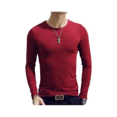 Imagem de Camiseta De Tênis Masculina Slim Fit De Manga Longa, Roupas Esportivas