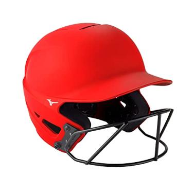 Imagem de Mizuno Capacete de softbol F6 Youth Fastpitch com máscara, vermelho, tamanho único juvenil