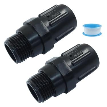 Imagem de Biaungdo Pacote com 2 reguladores de pressão de irrigação por gotejamento de 25 PSI, redutor de pressão de 3/4 polegadas FHT x 3/4 polegadas MHT válvula de baixo fluxo para sistema de irrigação por