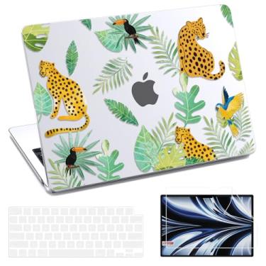 Imagem de QJUZO Capa compatível com MacBook Air de 13 polegadas 2025 2024 2023 2022 M4 M3 M2 A3240 A3113 A2681, capa rígida para laptop com protetor de tela + capa de teclado para MacBook Air de 13,6 polegadas