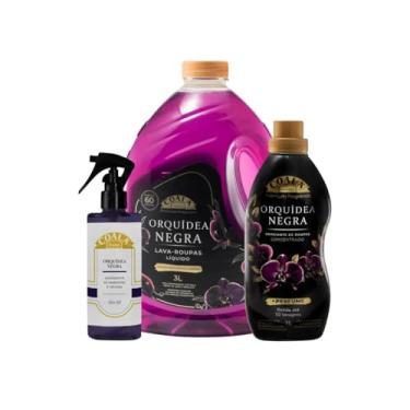 Imagem de Kit Orquídea Negra Completo | Lava Roupas 3L + Amaciante 1L + Odorizante Tecidos 260ml