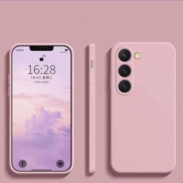 Imagem de Capa de silicone líquido para celular Samsung Galaxy S23, S22 Ultra, S23 Plus, S23ultra, capa traseira macia (para Samsung S22/rosa)