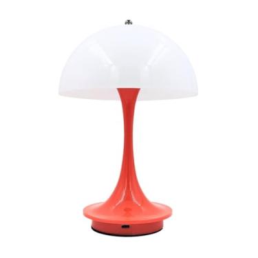 Imagem de Abajur de Mesa LED Touch Recarregável 3 Níveis de Brilho 1500mAh 4W(Laranja)