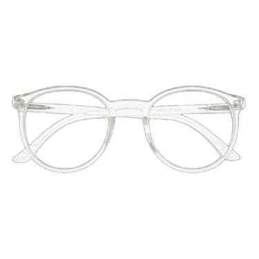 Imagem de Armação de Óculos Masculino Feminino Redondo Acessório Tr90 Transparente