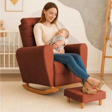 Imagem de Poltrona de Amamentação com Puff  Conforto e Funcionalidade para Mamãe