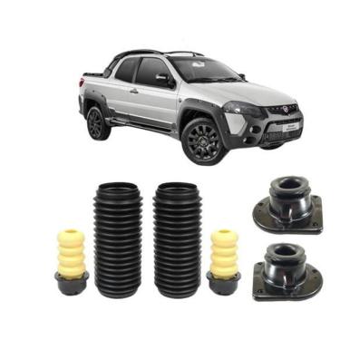 Imagem de Kit Batente Suspensão Dianteira Fiat Strada 2014 2015 2016