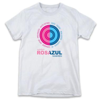 Imagem de 1 Camiseta Outubro Rosa Novembro Azul Prevenção Auto Estima - W3Artest