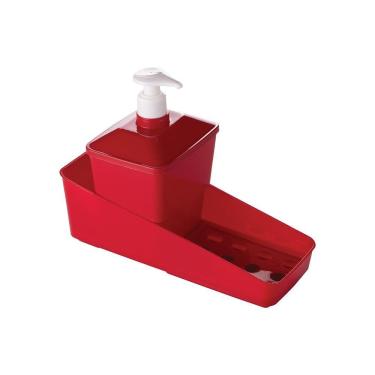Imagem de Porta detergente Sabao Esponja Plasutil Vermelho